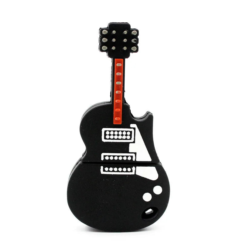 musical instrument usb flash drive 64gb/32gb/128gb silicone pen drive, piano guitar violin design, usb2.0 memory stick for data storage and transfer