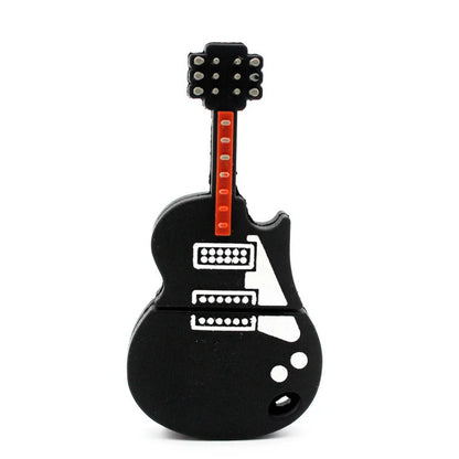 Musical Instrument USB Flash Drive 64GB/32GB/128GB Silicone Pen Drive, Piano Guitar Violin Design, USB2.0 Memory Stick for Data Storage and Transfer