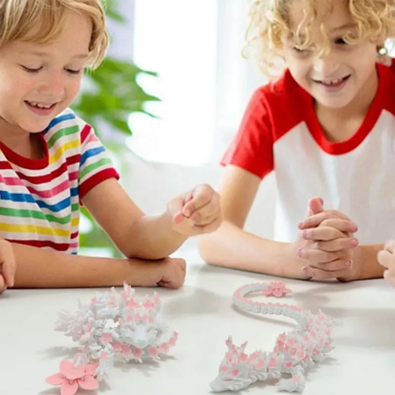 3d printed crystal dragon fidget toy cherry blossom decor birthday gift