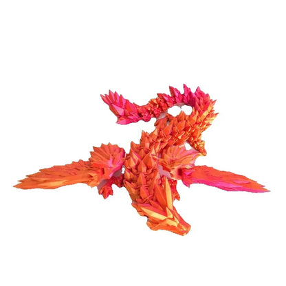 1 PC 3D Printed Dragon Crystal Flying Dragon Wing Movable Ornament 20cm/45cm