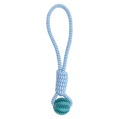 Interactive Dog Rope & Ball Toy | Durable Chew & Tug for Exercise | Bite Resistant Rubber for Small to Large Dogs | Promotes Dental Health & Mental Stimulation