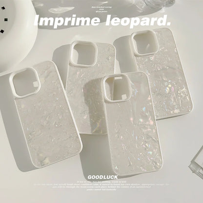 Luxury Shell Pattern Hard PC Phone Case for iPhone 14/15/16 Plus, Pro, Max – Soft Shockproof Silicone Bumper, Anti-Fingerprint, Dustproof