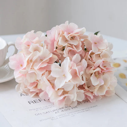 Silk Hydrangea Artificial Flower Bouquet for Home Decor, Weddings, Parties, Baby Showers, and More - Elegant Faux Floral Arrangement for Indoor and Outdoor Use
