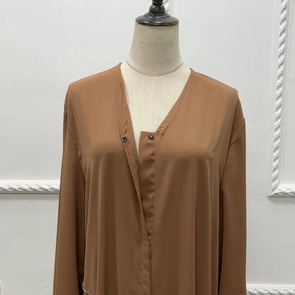 Dubai 2024 Luxury Opened Kimono Abaya Long Loose Dress Prayer Garment for Women - Elegant Party Kaftan, Modest Islamic Fashion, Spring Summer Wear, Sizes S-XXL