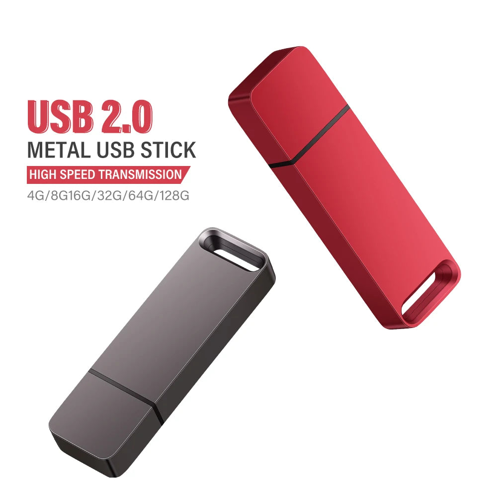 waterproof metal usb 2.0 flash drive memory stick, 128gb|64gb|32gb|16gb|8gb|4gb, black & red, business creative photography gifts, compatible with windows & mac