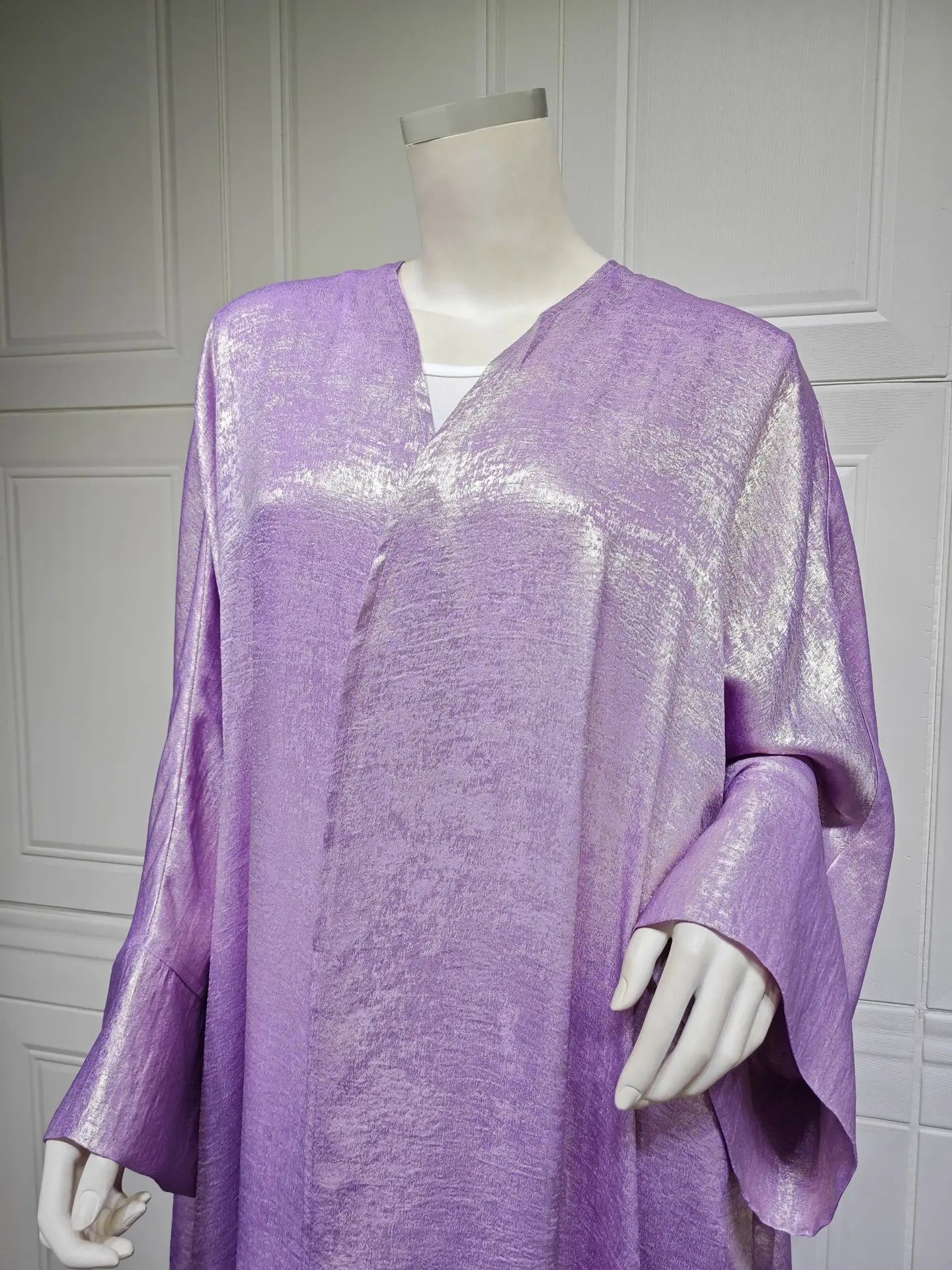 shiny satin batwing abaya caftan femme open abayas luxury kaftan for women dubai turkey kebaya outfit robe clothing musulmane - elegant and stylish fashion