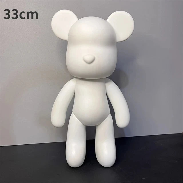 b0br4zkzcv diy fluid bear sculpture handmade bearbrick doll ornaments violent bear graffiti painting parent-child toy gift home decoration