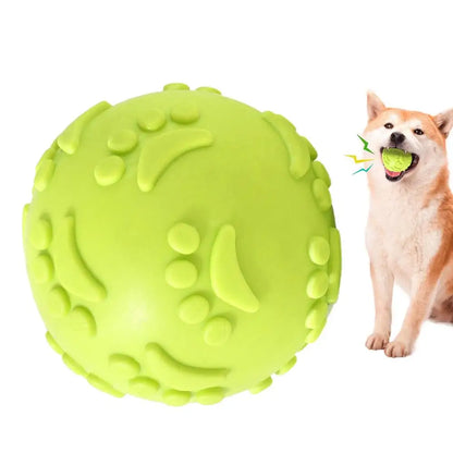 Squeaky Dog Chew Ball, Durable Latex, Interactive Toy for Small to Large Breeds, Great for Outdoor Activities, Non-Toxic, Ideal for Fetch and Play, Promotes Exercise and Fun