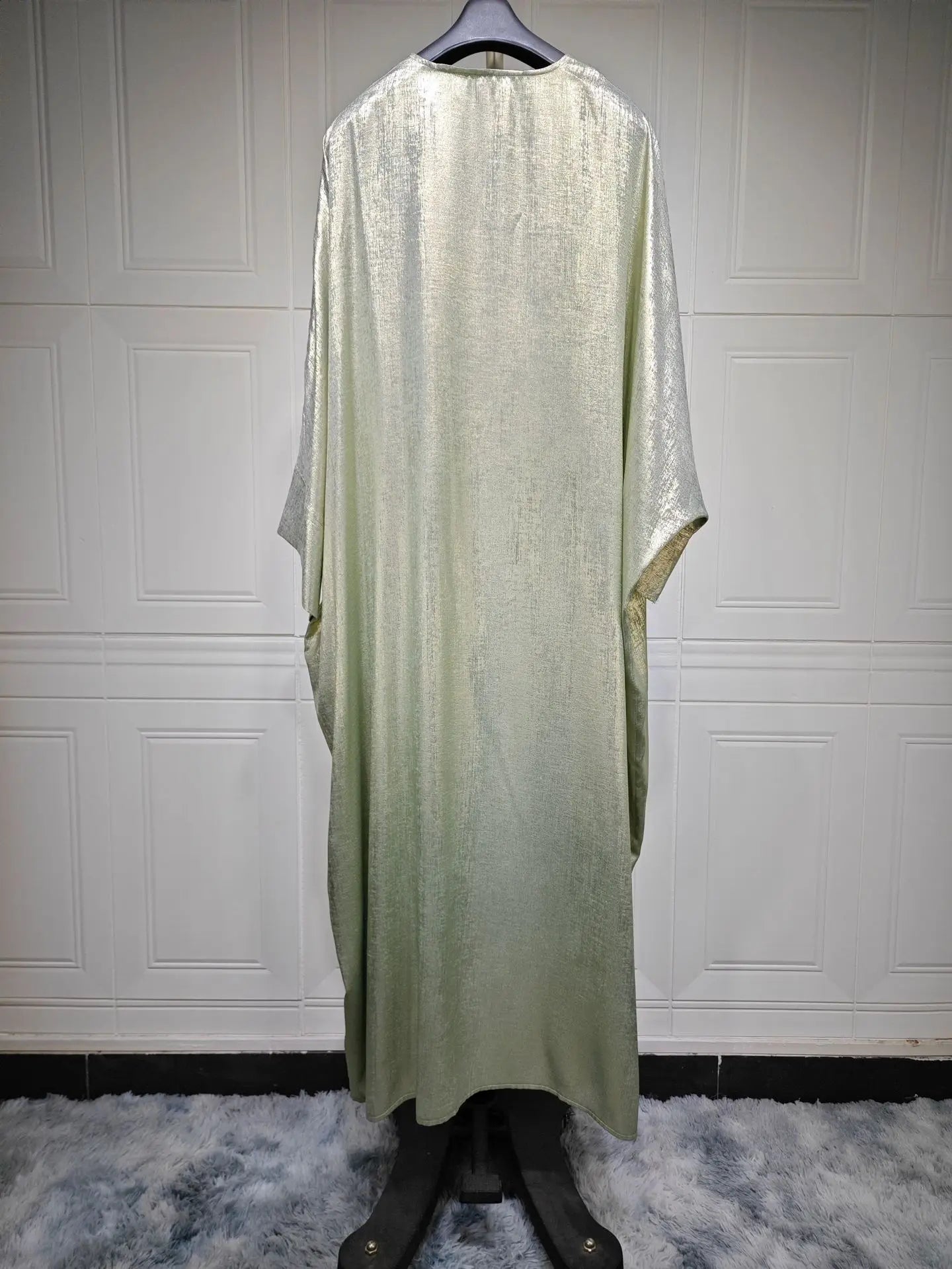 shiny satin batwing abaya caftan open abayas luxury kaftan robe for women - elegant lightweight kaftan with batwing sleeves for casual and formal occasions