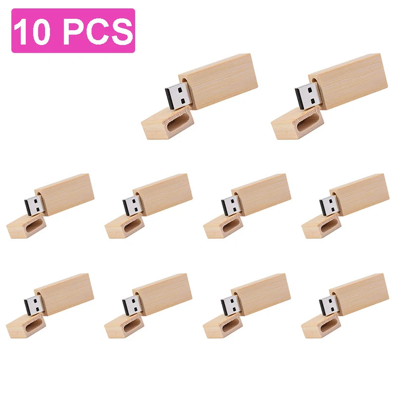 wooden usb flash drive 128gb, 64gb, 32gb memory stick - customisable logo, waterproof, shatterproof - ideal for photography, wedding, business gifts, creative use
