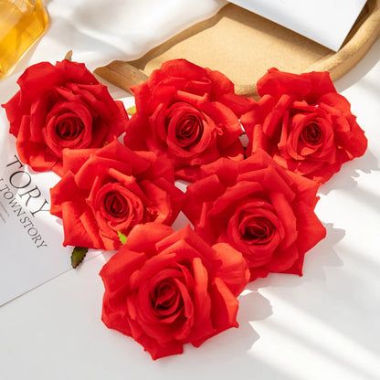 100PC 10CM Silk Artificial Roses for Weddings, Home Decor, Crafts, Floral Arrangements, Ideal for Parties, Garden Decoration, Versatile Indoor and Outdoor Use