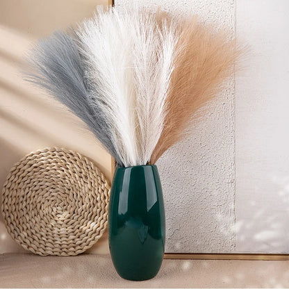 Artificial Pampas Grass Bouquet | 1/5/10/30 Stems | Boho Wedding Décor | Home Floral Arrangement | Indoor Plastic Faux Flowers | Party Table Decorations