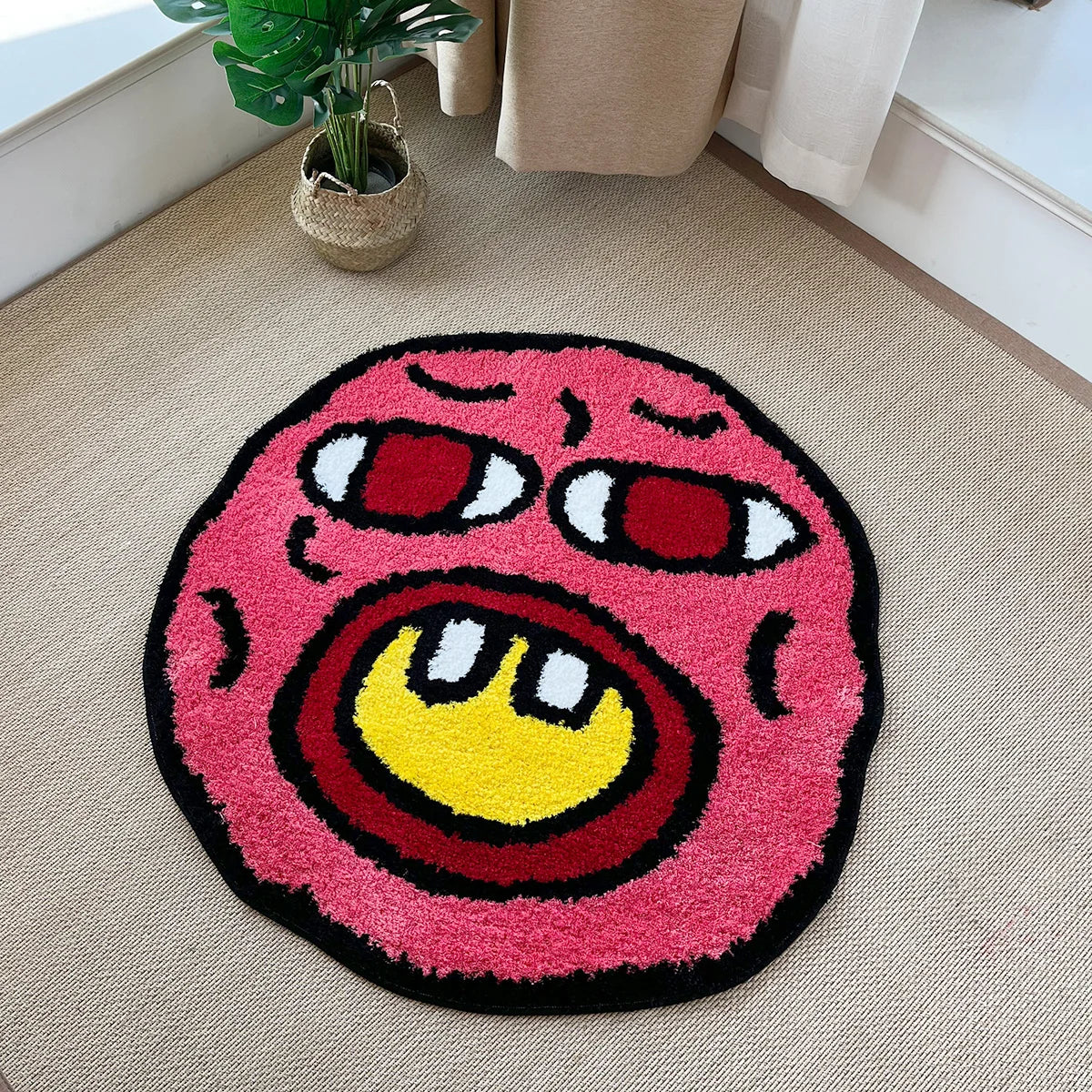 b0c4x34p2k lakea cherry bomb rug pink handmade tufted carpet room decor