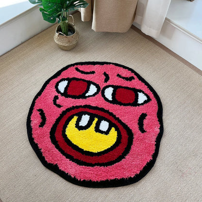 B0C4X34P2K LAKEA Cherry Bomb Rug Pink Handmade Tufted Carpet Room Decor