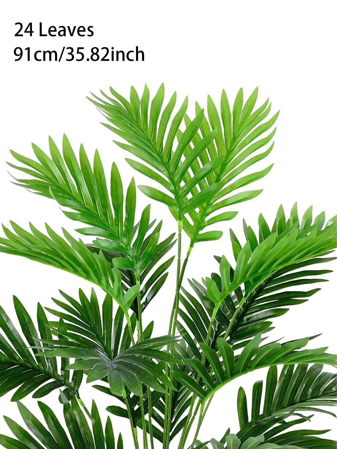 artificial monstera palm leaf 24 leaves | faux tropical plant decoration for outdoor floor display | pvc army green for baby shower, events, exhibitions | 1pc