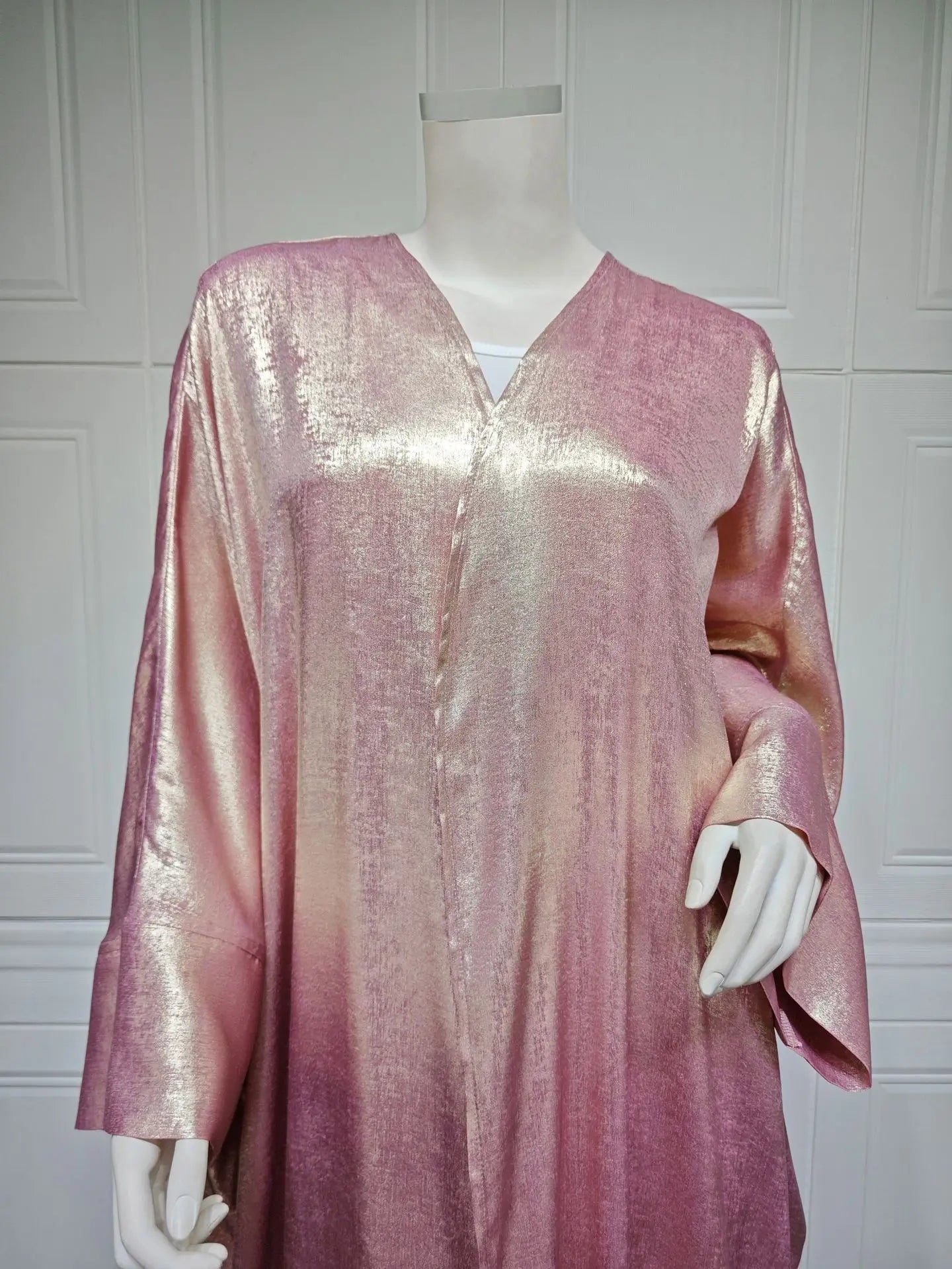 shiny satin batwing abaya caftan femme open abayas luxury kaftan for women dubai turkey kebaya outfit robe clothing musulmane - elegant and stylish fashion