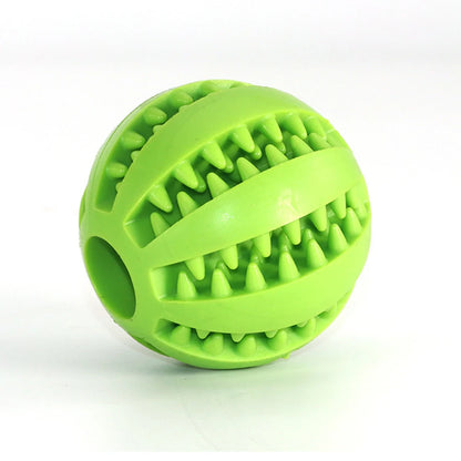 Rubber Dog Chew Toy - Indestructible Snack and Tooth Cleaning Interactive Ball for Large Dogs - Durable Soft Pet Accessories for Dog Training and Play