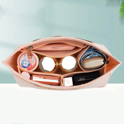 B0C39R3D12 Make up Organizer Felt Insert Bag for Women Handbag Travel Inner Purse Portable Cosmetic Bags fit Various Brand Bags