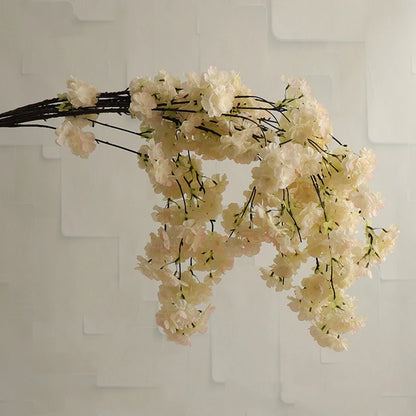 Artificial Cherry Blossom Branch, 80CM, Silk Cloth Flowers for Weddings, Birthdays, Parties, Home and Office Decoration, Indoor Flower Arrangement Accessory