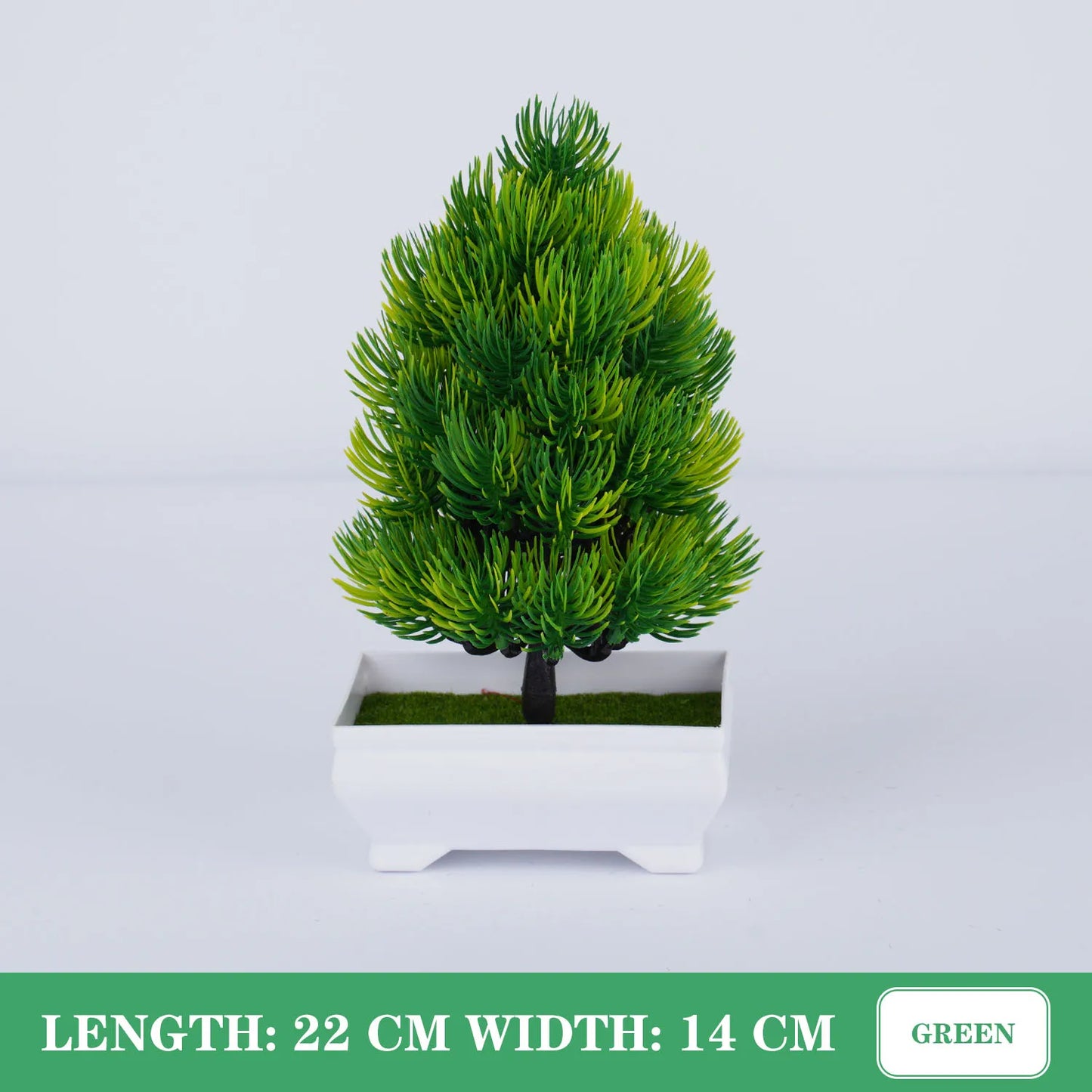 artificial bonsai plant décor, plastic potted ornament for home, office, garden, hotel, indoor & outdoor exhibition, realistic greenery, low-maintenance decor