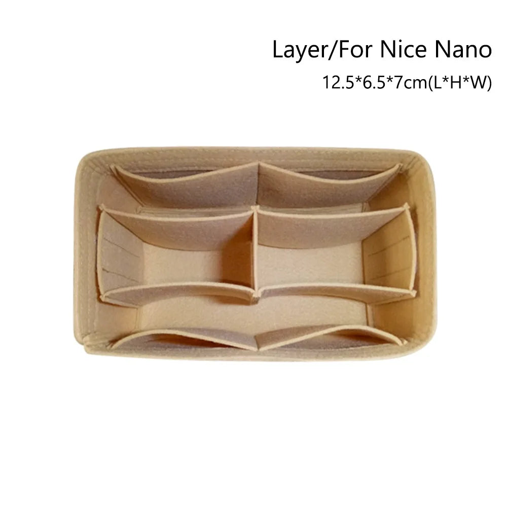 soft pouch organizer felt insert bag inner bag handbag insert bag purse linerfor longchamp le pliage backpack bag