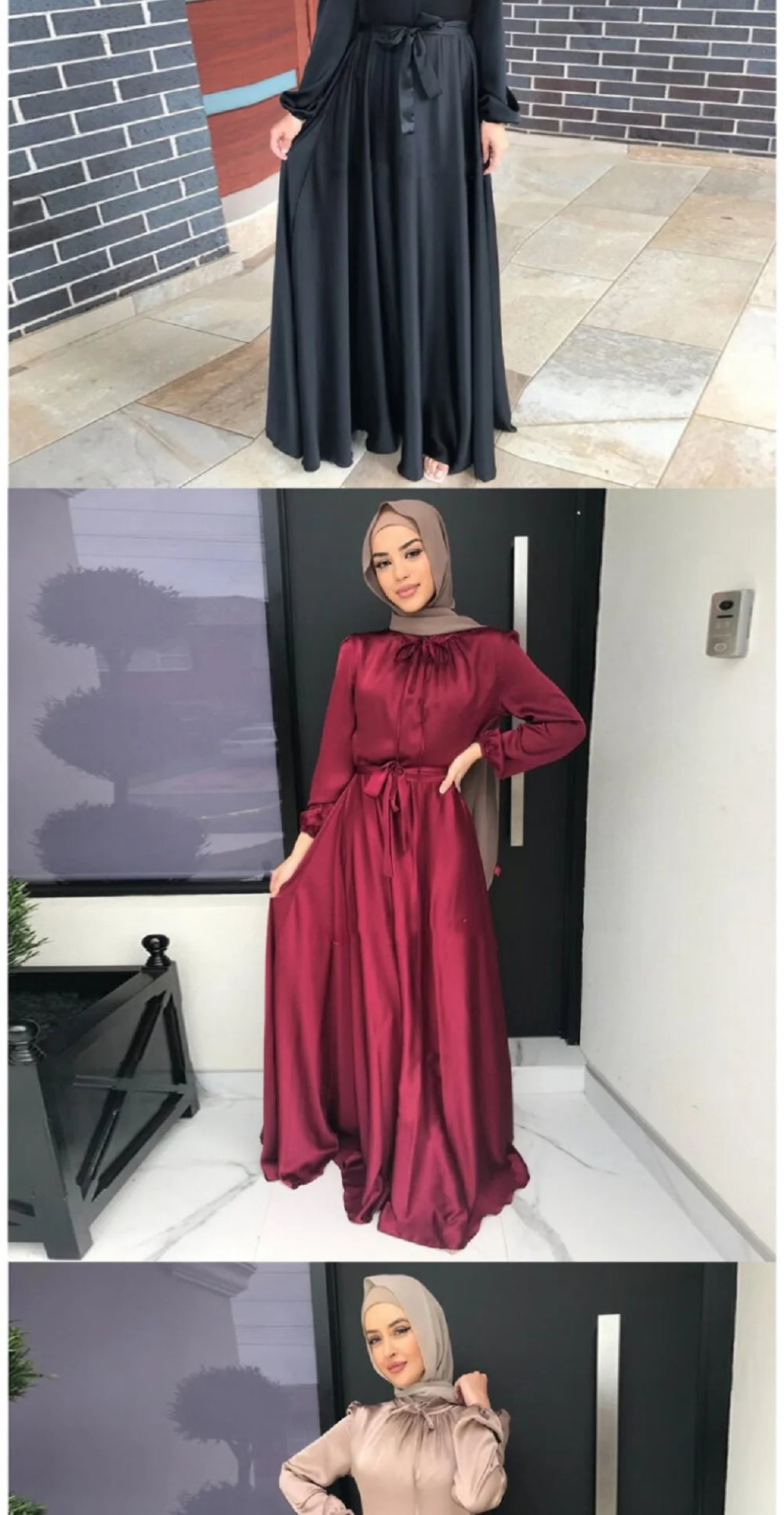 muslim women abaya dubai luxury dress evening long satin robe - elegant modest wear for special occasions, comfortable fit, available in multiple colors and sizes s to xxl