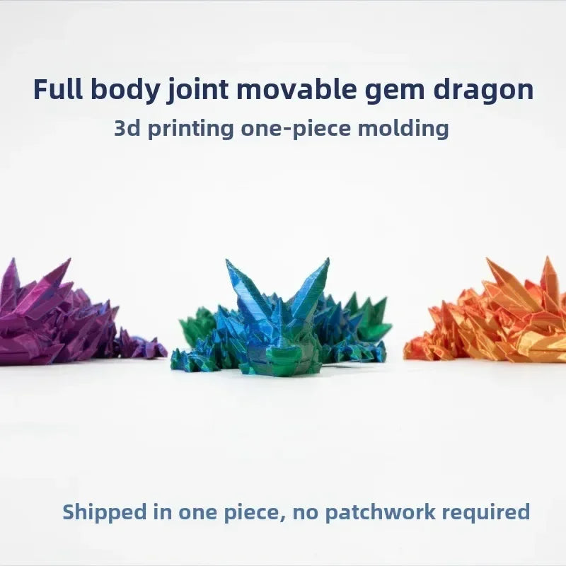3d printing gem dragon crystal dragon creative gift chain dragon toy children's creative gift gift decoration dazzling crafts