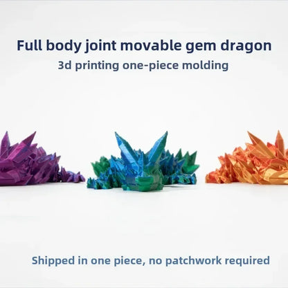 3D Printing Gem Dragon Crystal Dragon Creative Gift Chain Dragon Toy Children's Creative Gift Gift Decoration Dazzling Crafts