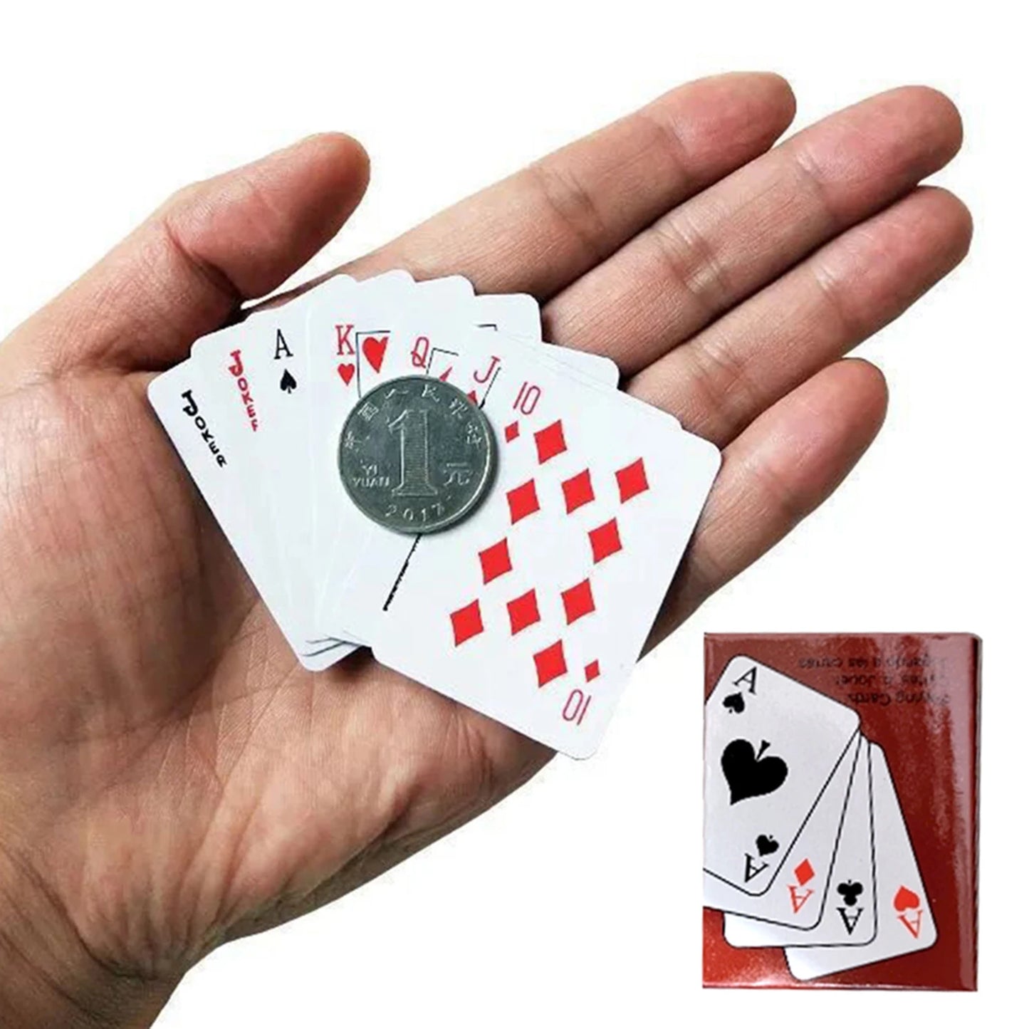 small mini pokers house portable poker chips clear playing cards family game - perfect for game nights, travel, parties, fun activities, and bonding time with friends and family