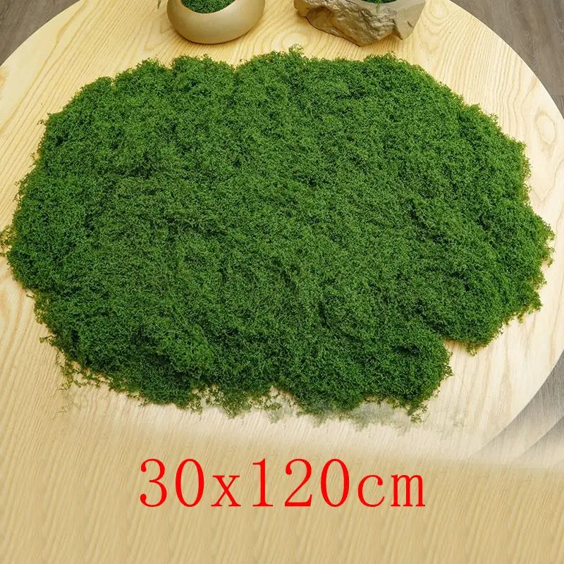 artificial green moss for diy crafts | faux silk moss for home decor, garden landscaping, outdoor displays | realistic grass look for creative projects | single piece