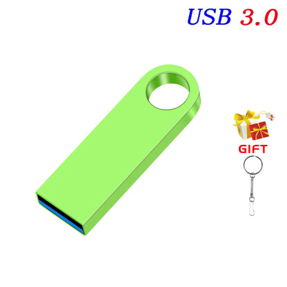 USB 3.0 High Speed Metal Flash Drive 128GB 64GB 32GB 16GB Portable Memory Stick Key Chain for Data Storage and Backup