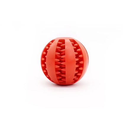 Treat Dispenser Chew Ball Toy for Dogs Cats | Promotes Dental Health & Mental Stimulation | Durable Play for Pets | Easy-Clean Rubber Kibble Holder Toy