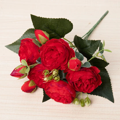 Silk Peony Rose Artificial Flower Bouquet for Wedding, Home Decor, Bridal Props, Indoor Events, Gift Arrangement, Photography Backdrop, Versatile Floral Accent