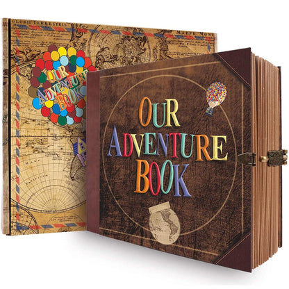 146 Page DIY Handmade Photo Album Scrapbook Our Adventure Book Retro Kraft Album Anniversary Wedding Memory Mother's Day Gift