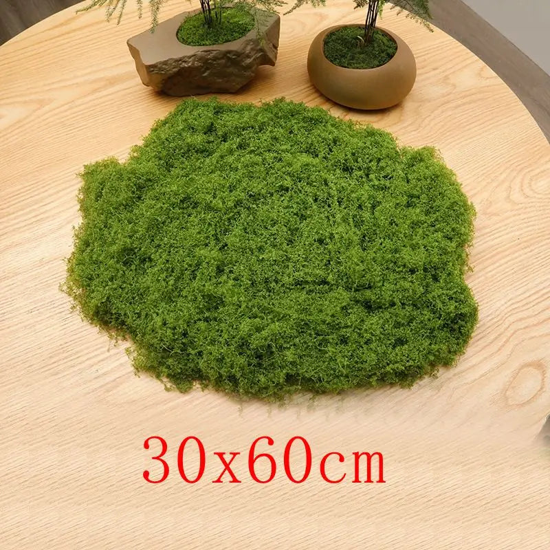 artificial green moss for diy crafts | faux silk moss for home decor, garden landscaping, outdoor displays | realistic grass look for creative projects | single piece