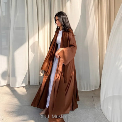 Ramadan Decoration 2024 Muslim Girl Army Green Abaya Robe Islamic Gift Elegant Prayer Dress for Special Occasions and Everyday Wear