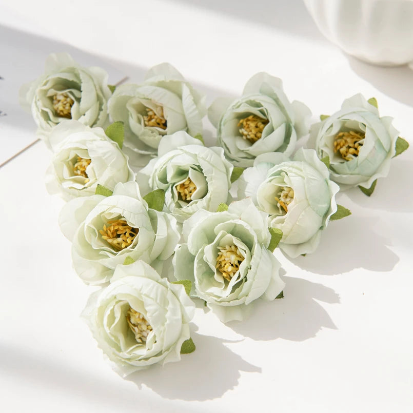 artificial silk peony flower heads 40/80pcs for diy wedding decor, home vase arrangement, bridal wreaths, party centrepieces, baby shower, indoor decorations