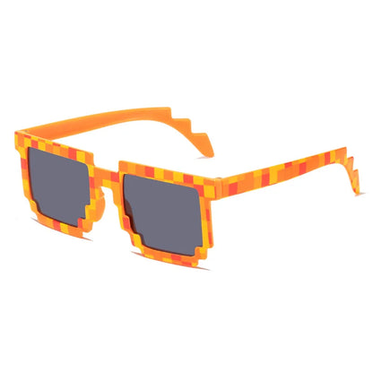 2021 New Fashion Sun Glasses Hot Sale Sunglasses Novelty Creeper Glasses Pixel Eyewear for Boys Girls Funny Mosaic Goggles Trendy Casual Style