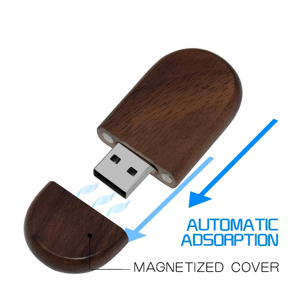 custom wooden usb flash drive with gift box, 64gb/32gb/16gb/8gb memory stick for photography, weddings, business, usb 2.0 pen drive, creative storage solution