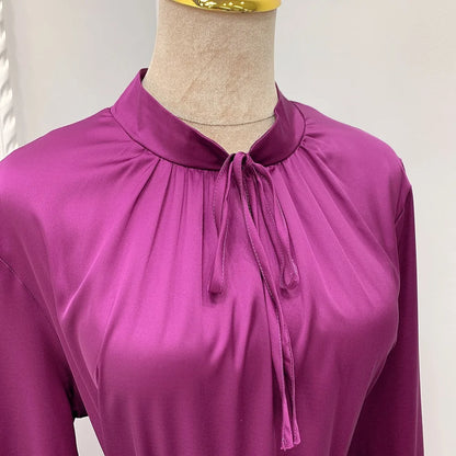 Muslim Women Abaya Luxury Dubai Turkey Evening Dresses Satin Robe Arabic Long Dress for Women - Stylish & Elegant Traditional Fashion