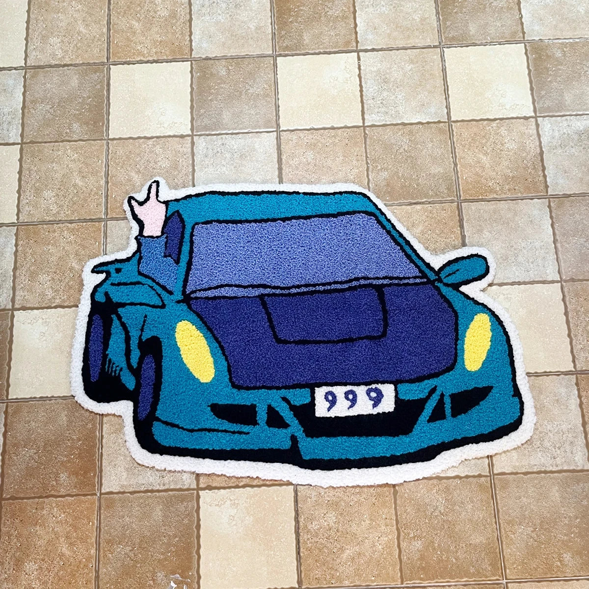 999 sports racing car shape looped velvet rug soft anti fouling bathroom floor pad bedroom doormat aesthetic home room decor for stylish living spaces