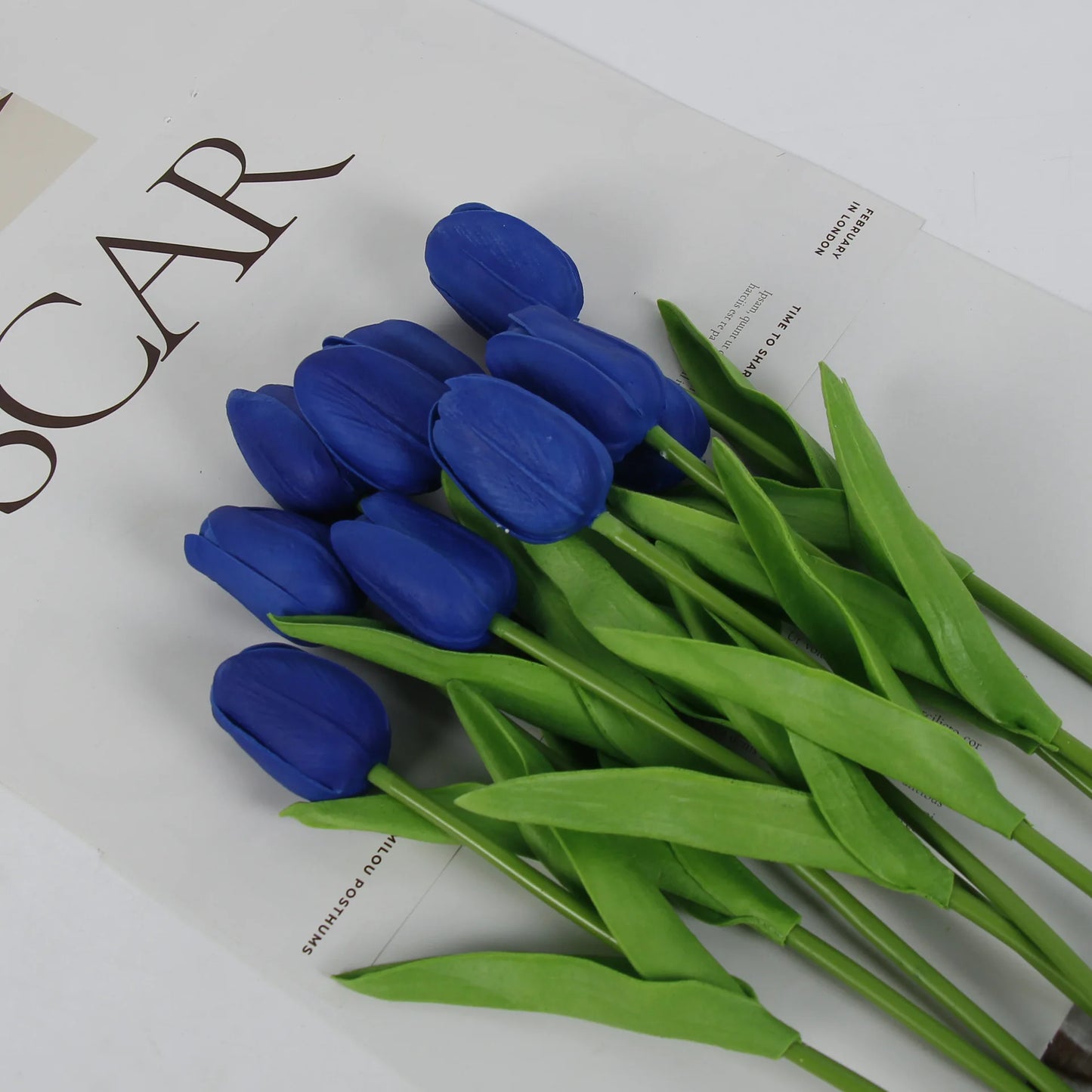 artificial white tulips bouquet, pe silicone realistic fake flowers for home decor, bridal showers, valentine's gifts, weddings, indoor arrangements