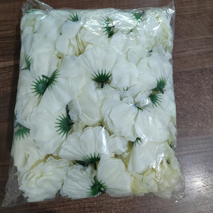 Silk Artificial Dahlia Flower Heads 100pcs 10cm for Home Décor, Wedding, Bridal Shower, Outdoor Event Decoration, DIY Wreaths, Gift Box Fillers, Silk Rose Style