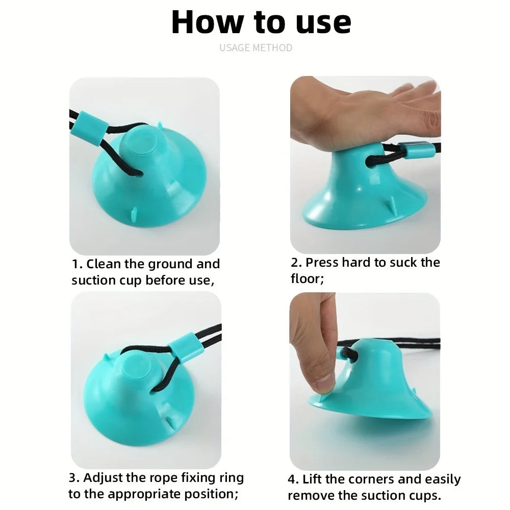 interactive dog chew toy with suction cup & sound | durable rubber puzzle ball for training, treat dispensing & tug-of-war | engaging play for indoor/outdoor fun, all sizes