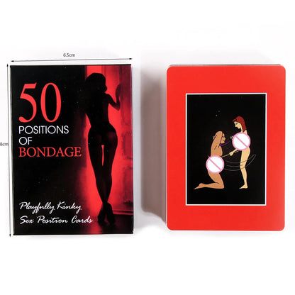 B0BLXN18CH  English & Spanish Sex Card Game Adult Board Game Explore 50 Kinds of Card Play Bedroom Commands for Valentine's Day Couples