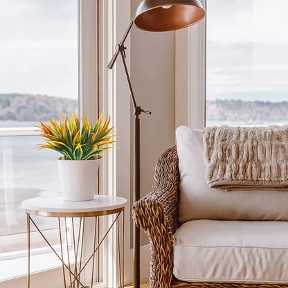 Artificial Grass Plant 14 Leaves for Home Decor, Wedding Arch, Outdoor Garden, Christmas Wreath, Bridal Shower, Desktop Decoration, Exhibition, Plastic, Greenery Accessory