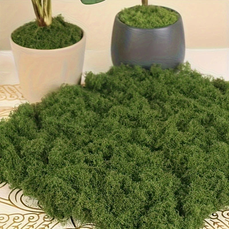 artificial green moss for diy crafts | faux silk moss for home decor, garden landscaping, outdoor displays | realistic grass look for creative projects | single piece