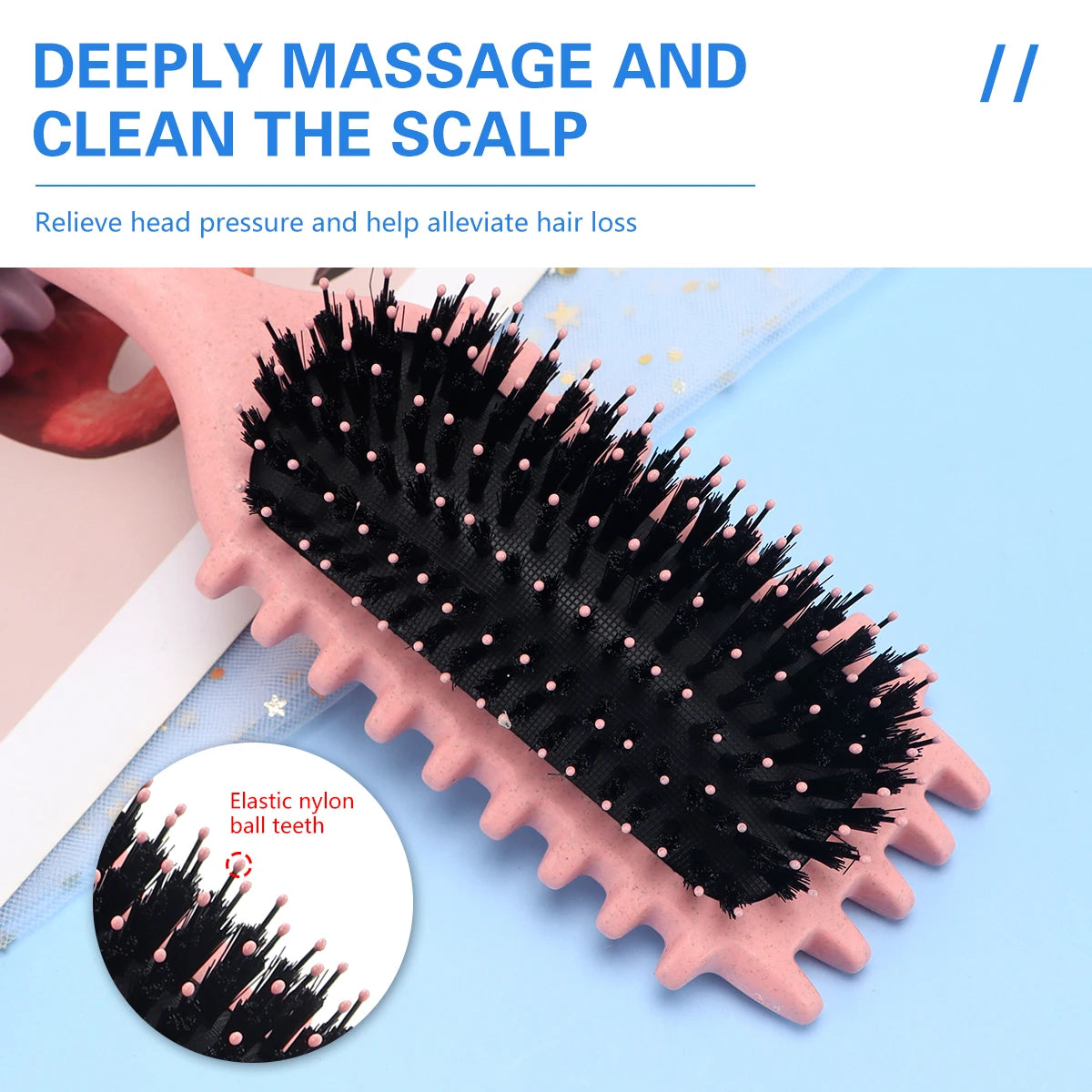 b0czqydwfr salon styling curly hair styling brush curl hair brush for combing and shaping men's and women's curls reduce pulling tools