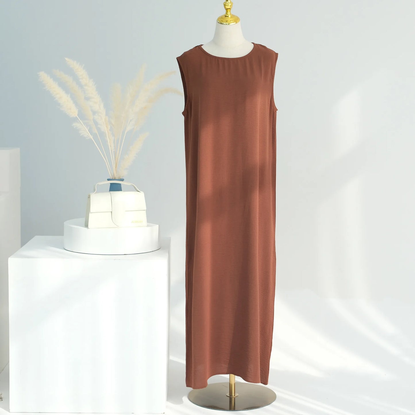 2/3 piece set solid color muslim dress loose long sleeves abaya clothing for women, modest fashion, lightweight ramadan outfit, elegant prayer dress with pockets and belt