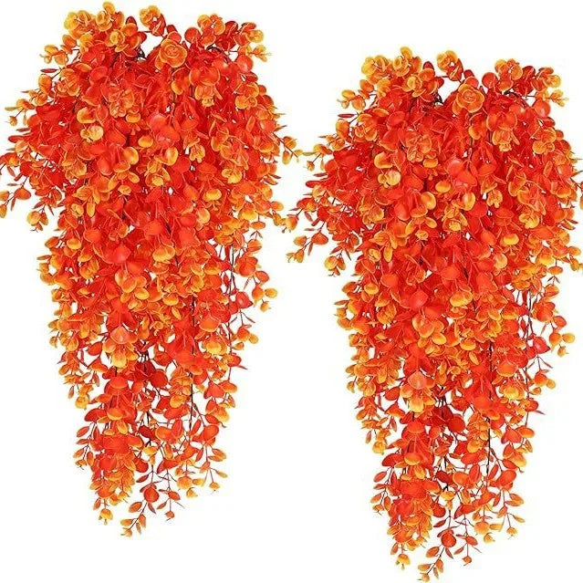 artificial black vines, uv-resistant hanging decoration, set of 2 - perfect for outdoor, indoor, home, garden, halloween, bridal showers, and exhibitions